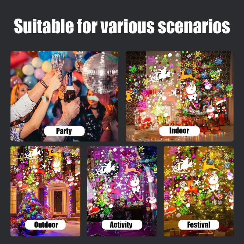 USB Christmas Light Projector for Indoor Holiday Decorations
